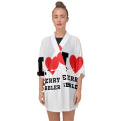 I Love Cherry Cobbler Half Sleeve Chiffon Kimono by ilovewhateva