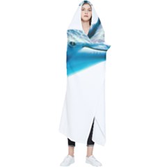 Two Dolphins Art Atlantic Dolphin Painting Animal Marine Mammal Wearable Blanket by pakminggu