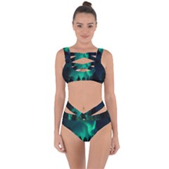 Aurora Northern Lights Phenomenon Atmosphere Sky Bandaged Up Bikini Set  by pakminggu