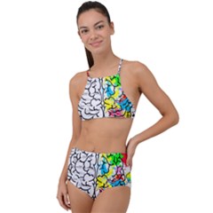 Brain Left Logic Language Science High Waist Tankini Set by pakminggu