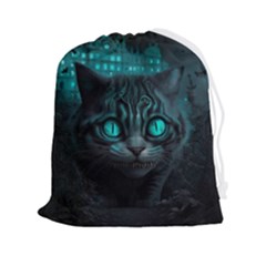 Angry Cat Fantasy Drawstring Pouch (2xl) by pakminggu