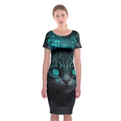 Angry Cat Fantasy Classic Short Sleeve Midi Dress by pakminggu