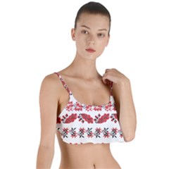 Ukraine Scheme Pattern Kit Ornament Plants Layered Top Bikini Top  by pakminggu