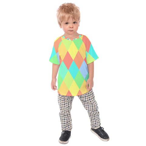 Low Poly Triangles Kids  Raglan Tee by danenraven