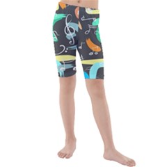 Repetition Seamless Child Sketch Kids  Mid Length Swim Shorts by danenraven