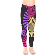 Seamless Halloween Day Of The Dead Kids  Leggings by danenraven