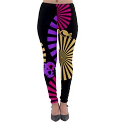 Seamless Halloween Day Of The Dead Lightweight Velour Leggings by danenraven