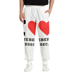 I Love Blueberry Cheesecake  Men s Elastic Waist Pants by ilovewhateva