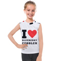 I Love Blueberry Cobbler Kids  Mesh Tank Top by ilovewhateva