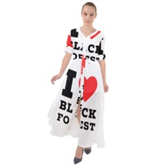 I Love Black Forest Waist Tie Boho Maxi Dress by ilovewhateva