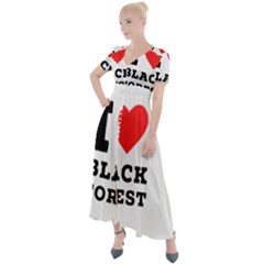 I Love Black Forest Button Up Short Sleeve Maxi Dress by ilovewhateva