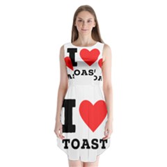 I Love Toast Sleeveless Chiffon Dress   by ilovewhateva