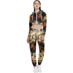Science Fiction Background Fantasy Cropped Zip Up Lounge Set by danenraven