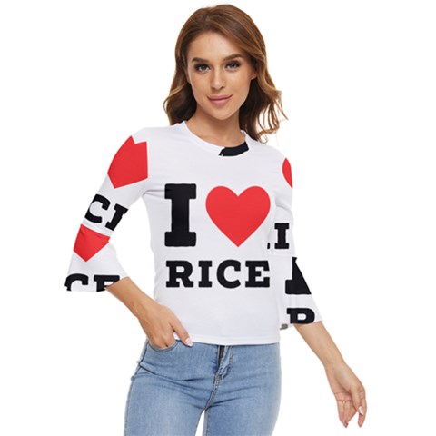 I Love Rice Bell Sleeve Top by ilovewhateva