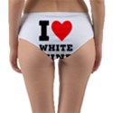 I love white wine Reversible Mid-Waist Bikini Bottoms View4