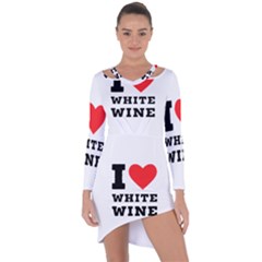 I Love White Wine Asymmetric Cut-out Shift Dress by ilovewhateva