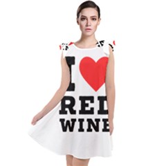 I Love Red Wine Tie Up Tunic Dress by ilovewhateva