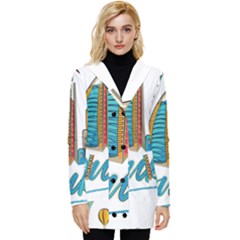 Burj Khalifa Skyline Clip Art Drawing Comic World Button Up Hooded Coat  by Mog4mog4