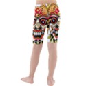 Bali Barong Mask Euclidean Vector Chiefs Face Kids  Mid Length Swim Shorts View2