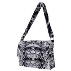 Drawing Samurai Tattoo Sketch Japanese Samurai Full Print Messenger Bag (m) by Mog4mog4