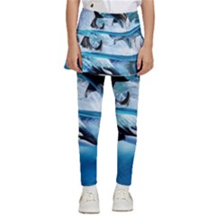 Orca Wave Water Underwater Kids  Skirted Pants by Mog4mog4