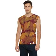 Watercolor Leaves Leaf Orange Men s Raglan Cap Sleeve Tee by Bakwanart