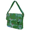 Green Retro Games Pattern Buckle Messenger Bag View2