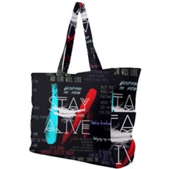 Stay Alive Simple Shoulder Bag by Bakwanart