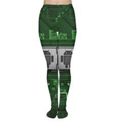 Technology Computer Chip Electronics Industry Circuit Board Tights by Bakwanart