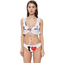 I Love Passion Fruit Low Cut Ruffle Edge Bikini Set by ilovewhateva