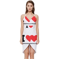 I Love Marshmallow  Wrap Frill Dress by ilovewhateva