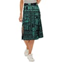 Tardis Doctor Who Technology Number Communication Midi Panel Skirt View1