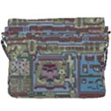 Arcade Game Retro Pattern Buckle Messenger Bag View3