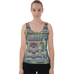 Arcade Game Retro Pattern Velvet Tank Top by Bakwanart