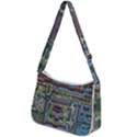 Arcade Game Retro Pattern Zip Up Shoulder Bag View2