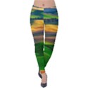 Grassland Nature Palouse Green Field Hill Sky Butte Velvet Leggings View1