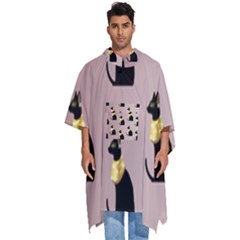 Cat Egyptian Ancient Statue Egypt Culture Animals Men s Hooded Rain Ponchos by 99art