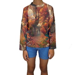 Collage Art Ai Wow Awesome Kids  Long Sleeve Swimwear by 99art