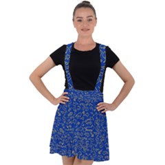 Arrows Doodles Drawing Background Sketch Direction Velvet Suspender Skater Skirt by 99art