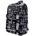 Music Pattern Black White Classic Backpack View1