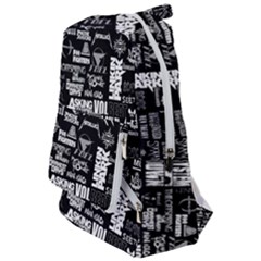 Music Pattern Black White Travelers  Backpack by 99art