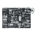 Music Pattern Black White Canvas Cosmetic Bag (XL) View2