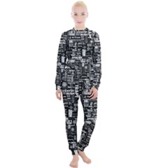 Music Pattern Black White Women s Lounge Set by 99art