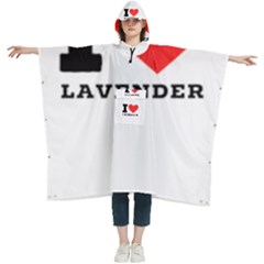 I Love Lavender Women s Hooded Rain Ponchos by ilovewhateva