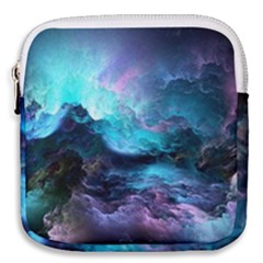 Abstract Graphics Nebula Psychedelic Space Mini Square Pouch by 99art