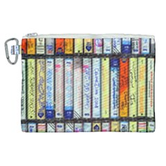 Cassette Tape Music Vintage 1980s 70s Canvas Cosmetic Bag (xl) by 99art