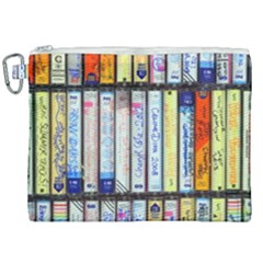 Cassette Tape Music Vintage 1980s 70s Canvas Cosmetic Bag (xxl) by 99art