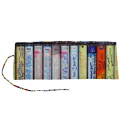 Cassette Tape Music Vintage 1980s 70s Roll Up Canvas Pencil Holder (s) by 99art