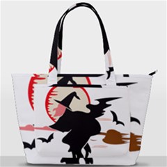 Bat Broom Broomstick Back Pocket Shoulder Bag  by 99art