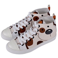 Animation-dog-cute-cartoon-drawing Women s Mid-top Canvas Sneakers by 99art